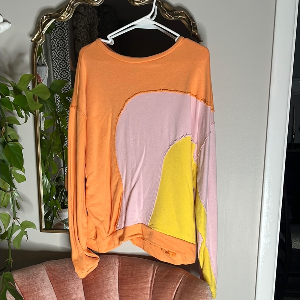 BUCKETLIST Orange, Pink, and Yellow Sweatshirt